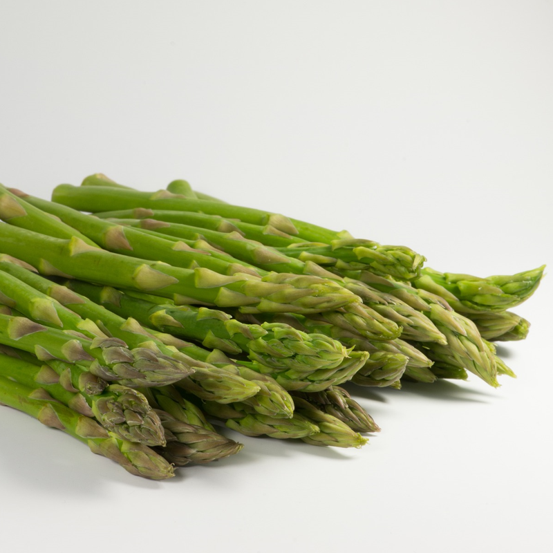 asparagus  spears on white background